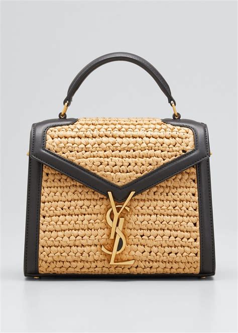 ysl cassandra raffia bag